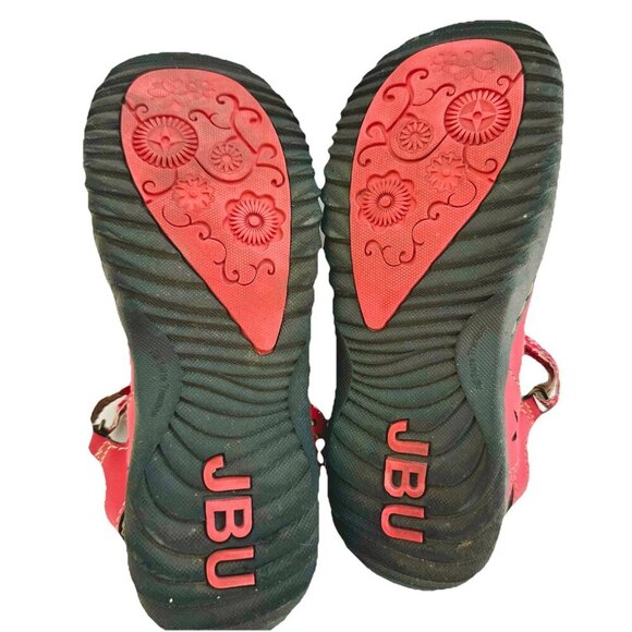 JBU Jambu Wildflower Mary Jane Flats Women Sz 7.5M Memory Foam Red Comfort - Picture 5 of 10